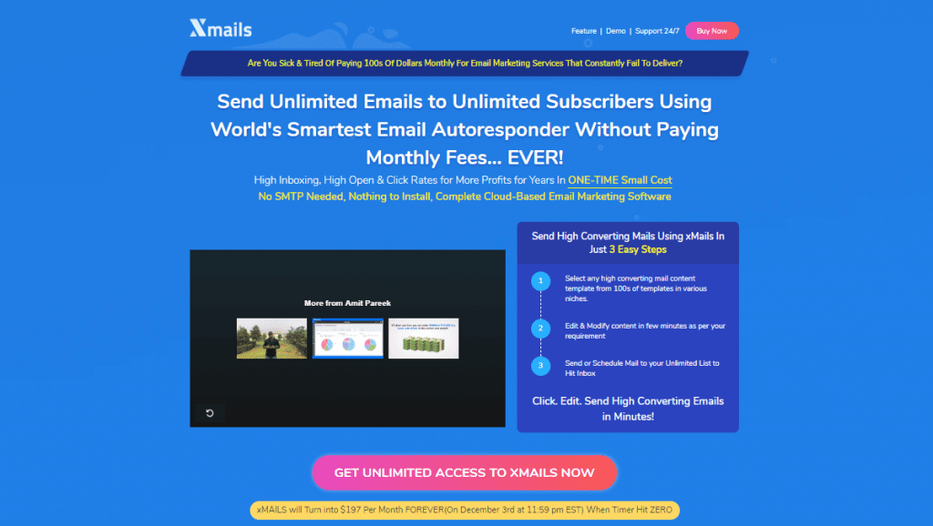 Only Lifetime Deals - Lifetime Deal to xMAILS FE Commercial header